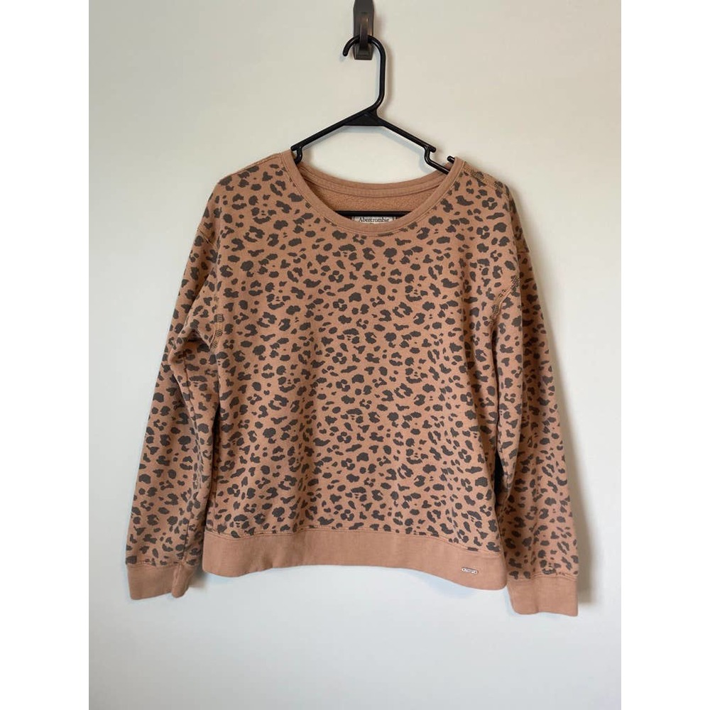 Abercrombie & Fitch Leopard Print Crewneck Sweatshirt